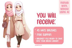 Procreate Female Muslim Hats Brushes