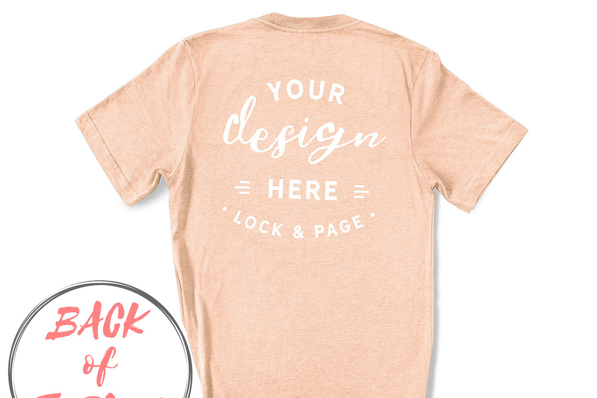 Back Of T-Shirt BC3001 Mockup Bundle, a Shirt Mockup by lock and page (Photo 61 of 88)