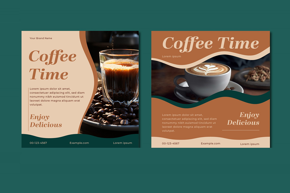 Coffee Shop Social Media Set, a Templates & Theme by studiogstock (Photo 3 of 3)