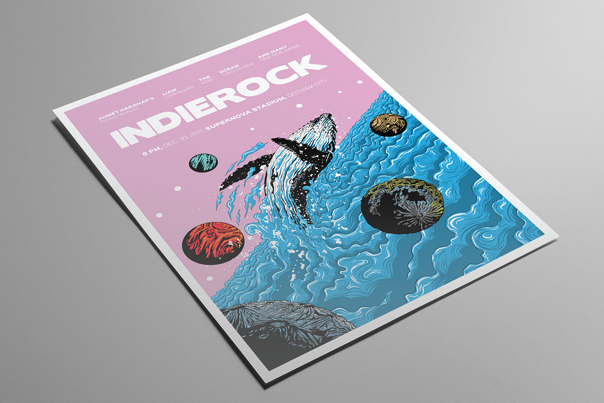 13 Hand Drawn Indie Music Flyers, a Flyer Template by ashenterprise (Photo 12 of 16)
