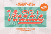 Vindale - Vintage Script Typeface, a Script Font by Letterhend Studio (Thumbnail 1 of 9)