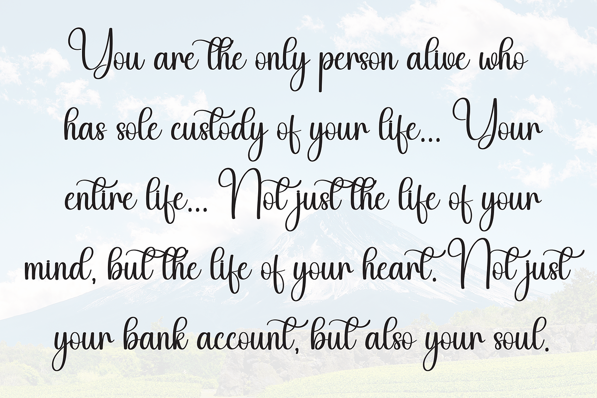 Solitude | Script Font, a Handwritten Font by Scratchones (Photo 6 of 9)