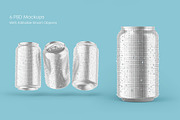 330ml 6 Metallic Can Mockups, a Product Mockup by Graphic Bird (Thumbnail 3 of 9)