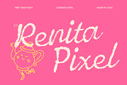 CS Renita Pixel, a Script Font by Craft Supply Co. (Thumbnail 1 of 8)