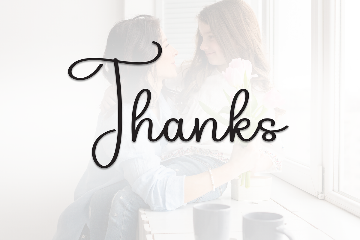 Mother Day | Script Font, a Handwritten Font by Scratchones (Photo 9 of 9)