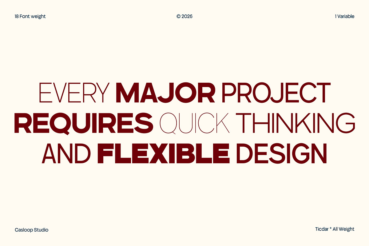 Ticdar – Editorial Typeface, a Sans Serif Font by Casloop Studio (Photo 3 of 10)