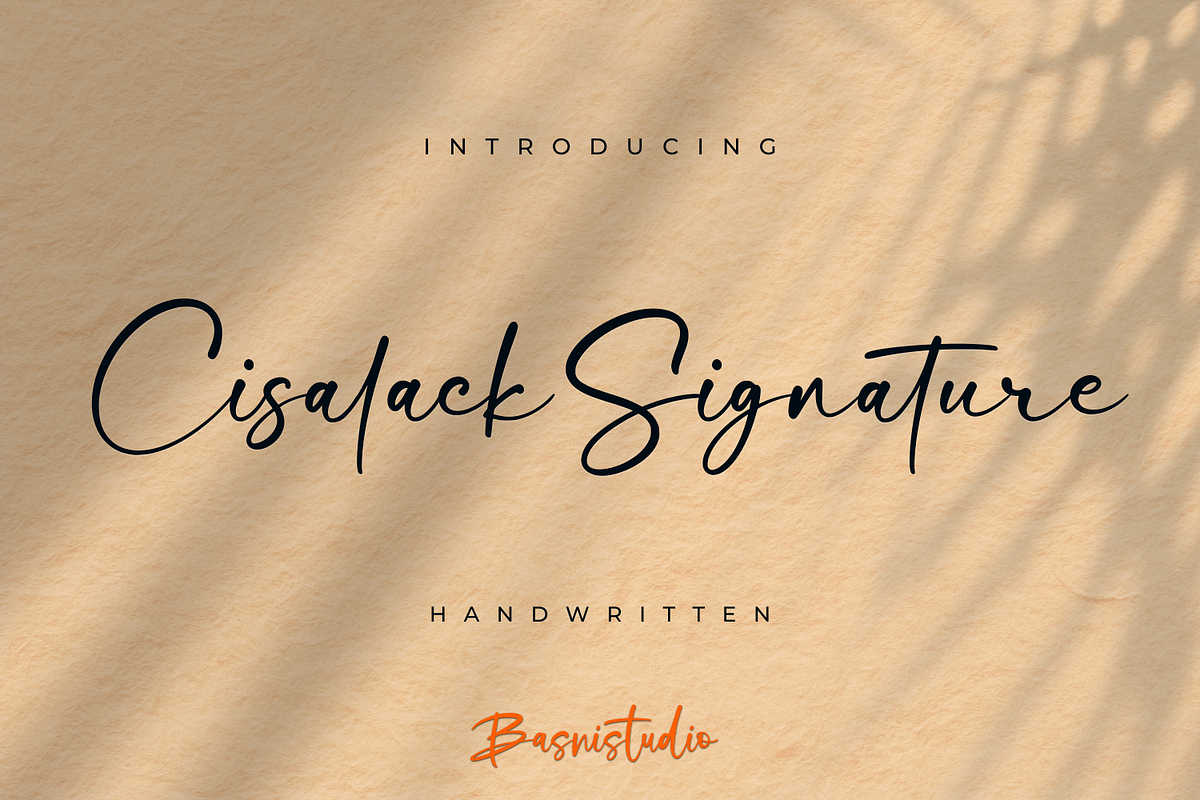 Cisalack Signature Font, a Script Font by Basnistudio (Photo 1 of 11)