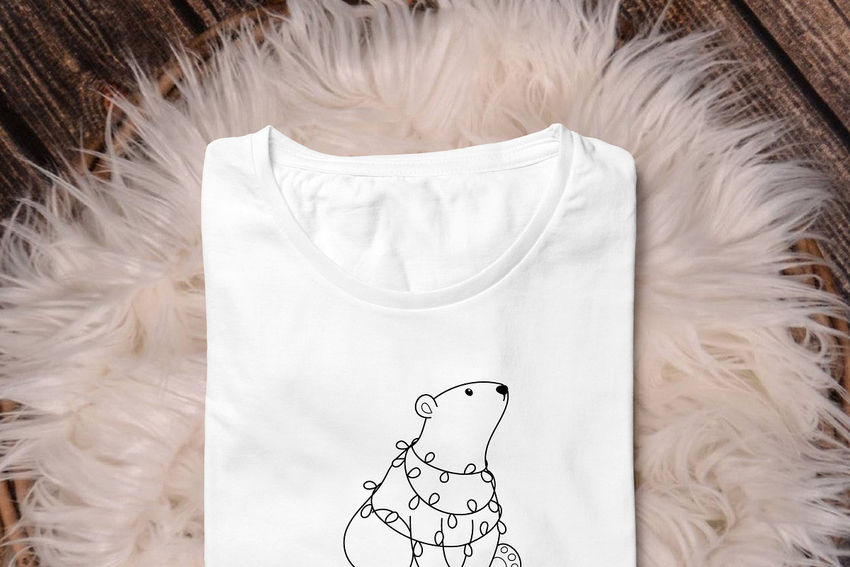 Christmas Animals Outline SVG, a Seasonal Illustration by TitaLivingArt (Photo 6 of 9)