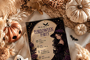 Gothic Witch Halloween Invitation, an Invitation Template by Arslan (Thumbnail 2 of 5)