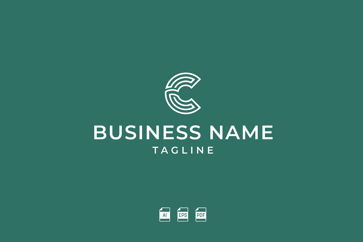 Abstract C or CC Logo, a Branding & Logo Template by megmccombsdesign