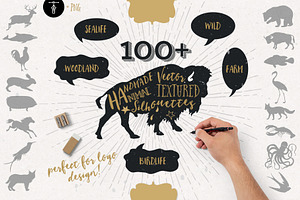 Handmade Textured Animal Silhouettes