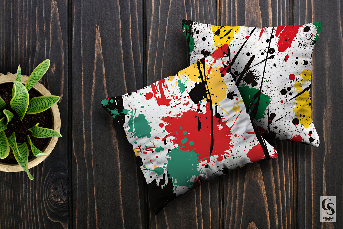 Juneteenth Paint Splatter Pattern, a Pattern Graphic by Creative Store (Photo 3 of 5)