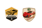 12 Vintage Automotive Badges, an Illustration by Liviu (Thumbnail 2 of 4)