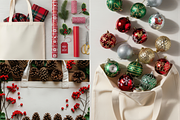 Christmas Tote Bag - Bundle 100 JPG, a Household Mockup by KennedyStudio (Thumbnail 12 of 16)