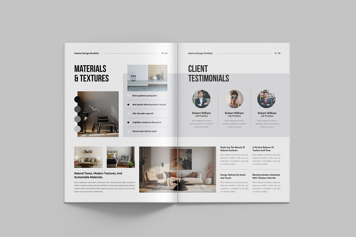 Interior Design Portfolio Template, a Brochure Template by StyleArt (Photo 7 of 9)