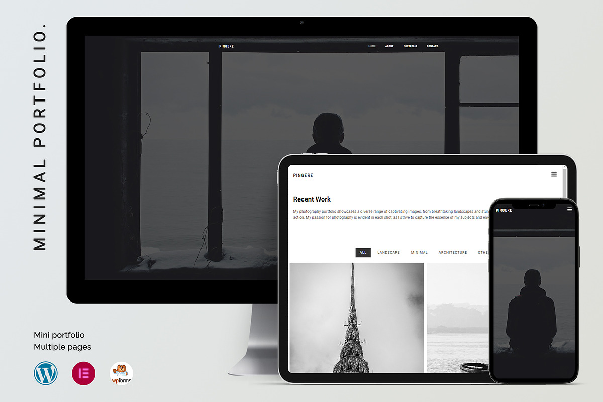Minimal Portfolio, a WordPress Template by Smart Pixel