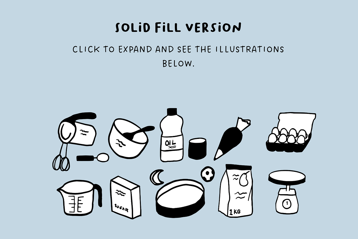 +109 Baking Set Illustration, a Food Illustration by The Journey Atelier (Photo 4 of 5)