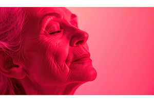 Senior woman enjoying meditative, a Beauty & Fashion Photo by Igor Tichonow
