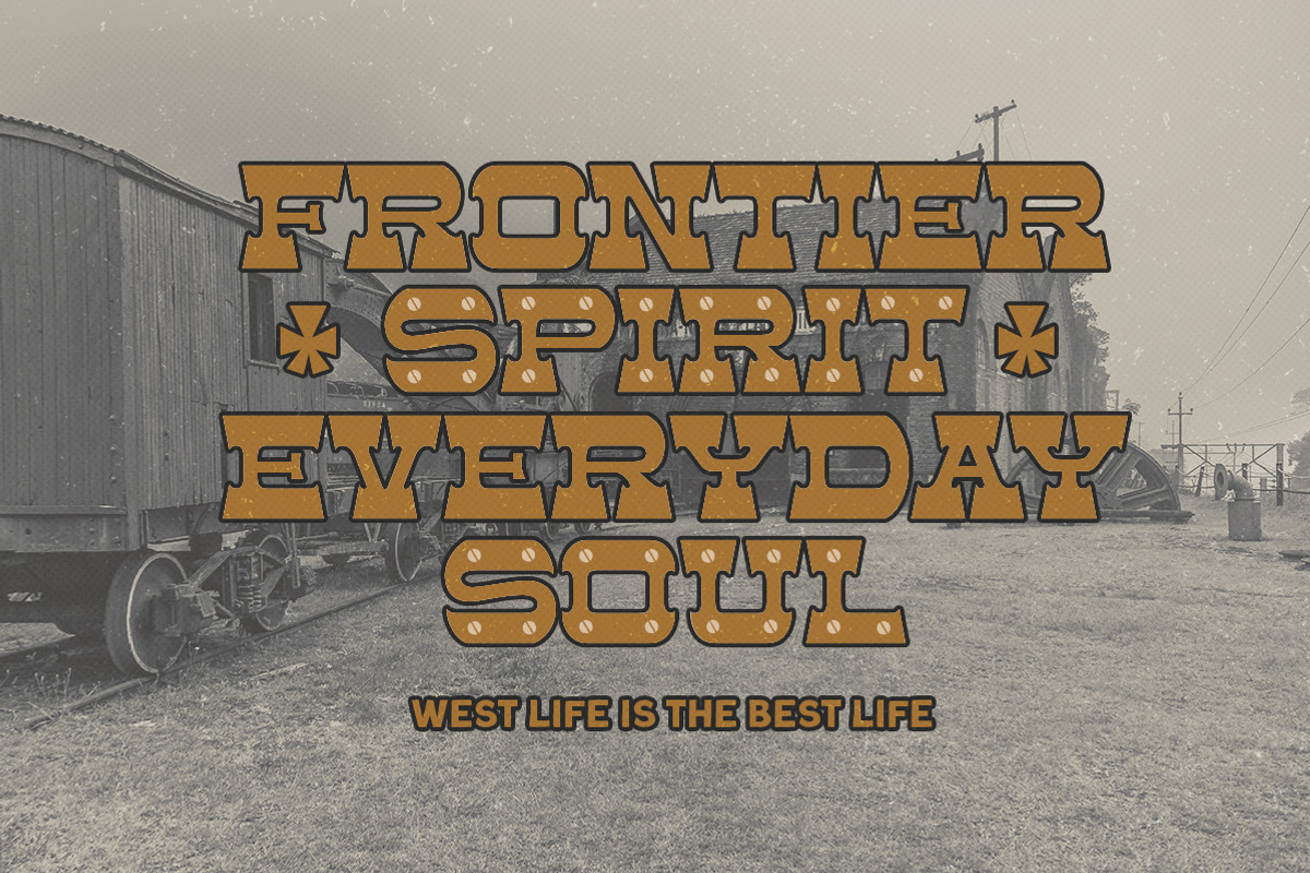 Pine Grit Western Display Font, a Slab Serif Font by Letterhend Studio (Photo 8 of 9)