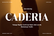 Caderia Vintage Display Serif Font, a Serif Font by RantautypeStudio (Thumbnail 1 of 17)