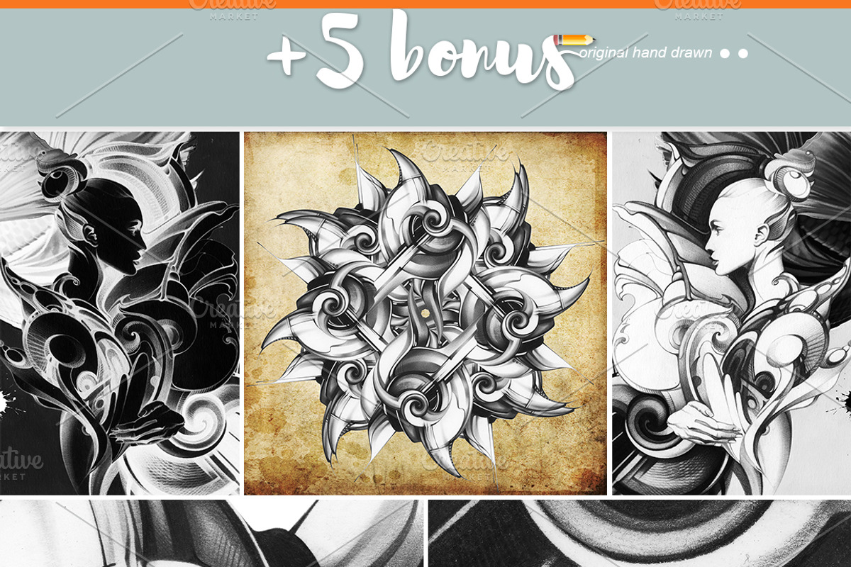 Hand drawn seamless pattern, a Pattern Graphic by Allween (Photo 6 of 8)