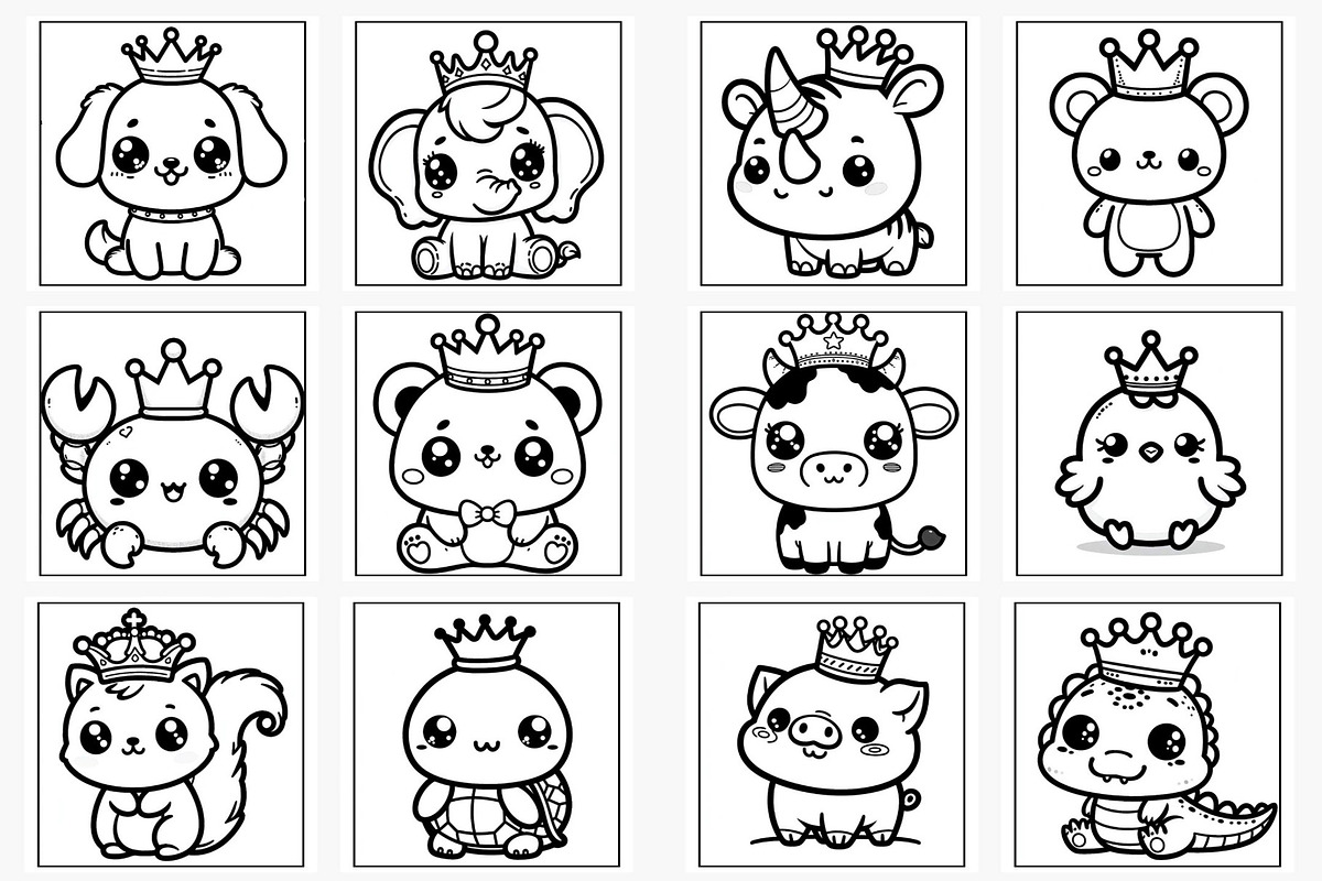 Cute Animals Coloring Pages, an Animal Illustration by Lamia Emad (Photo 3 of 4)