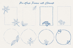 Autumn Hand-Drawn Clipart & Frames