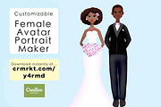 Personalized female portrait creator, a Person Illustration by CosmicMedium (Thumbnail 5 of 5)