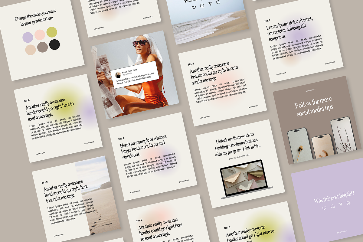 Instagram Carousel Social Templates, a Social Media Template by Brand & Bloom (Photo 4 of 10)