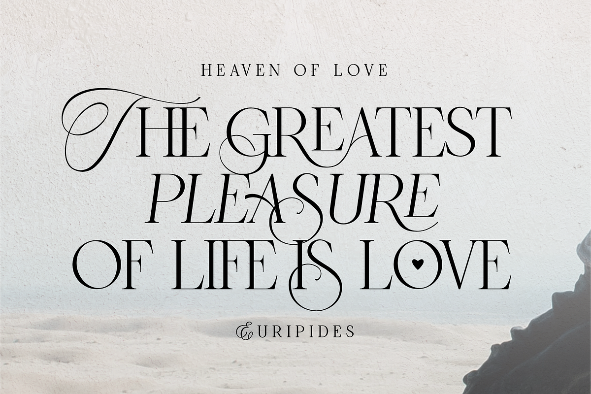 Heaven Of Love | Ligature Serif, a Serif Font by Silverdav (Photo 4 of 12)