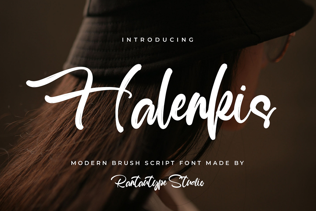 Halenkis Modern Brush Font, a Handwritten Font by RantautypeStudio (Photo 1 of 13)