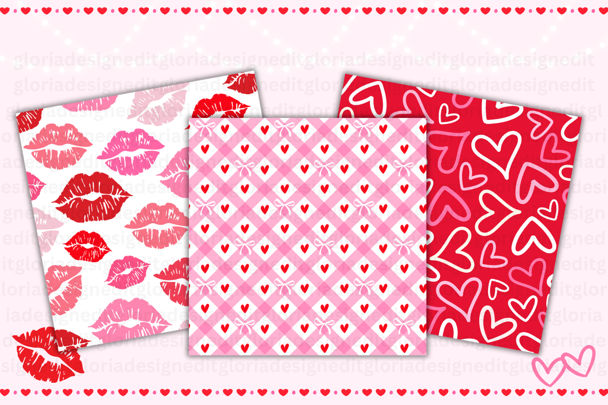 Romantic Valentine Seamless Pattern, a Pattern Graphic by Gloria Designed It (Photo 3 of 5)