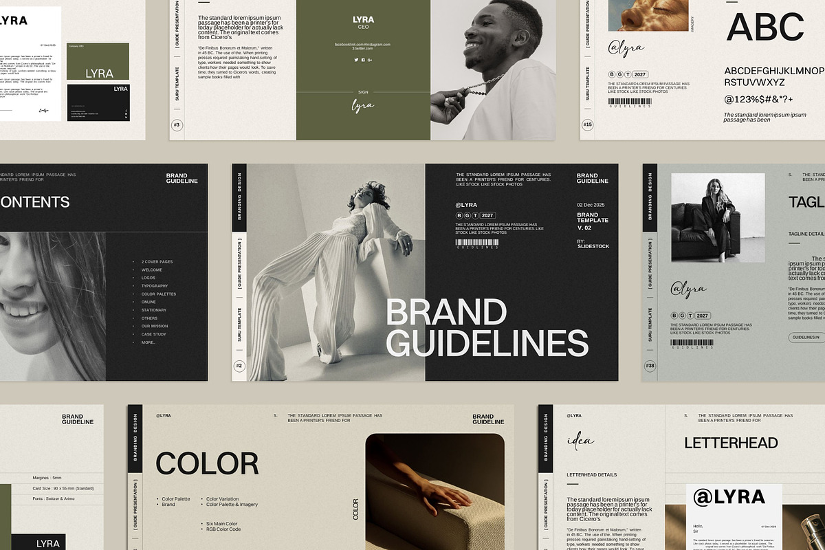 Lyra | Brand Guidelines, a Presentation Template by slidestock55 (Photo 7 of 17)