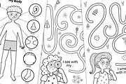 Body Parts Activity Pages, an Education Illustration by Gulnara Sabirova (Thumbnail 4 of 12)