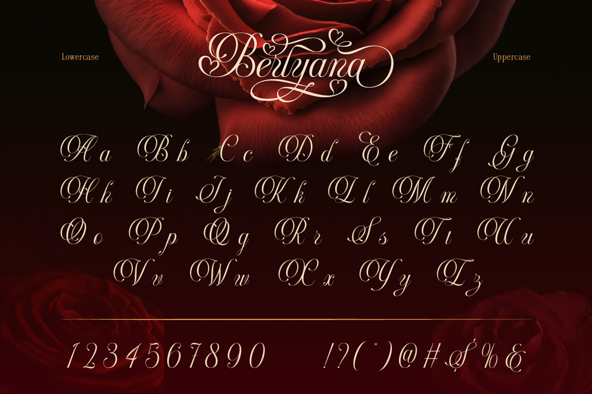 Berlyana Sensual, a Script Font by Burntilldead (Photo 4 of 14)
