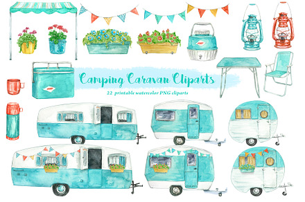 Camping Caravan Cliparts