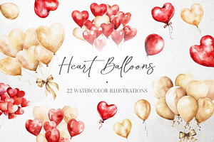 Love Ballons PNG Overlays