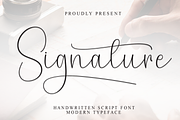 Signature | Script Font, a Handwritten Font by Scratchones (Thumbnail 1 of 9)