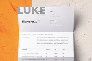 Invoice, Fee Proposal & Letter