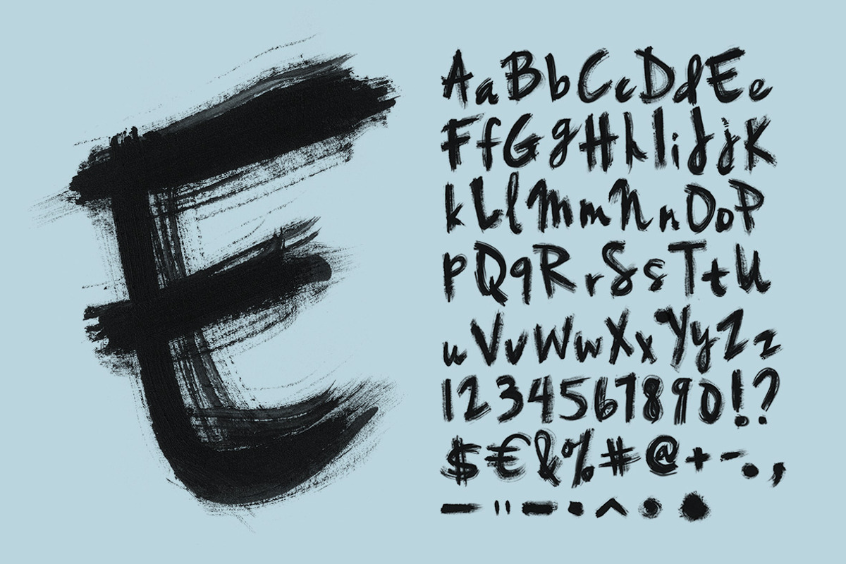 Oil Brush Font, a Font by Handmadefont (Photo 2 of 9)