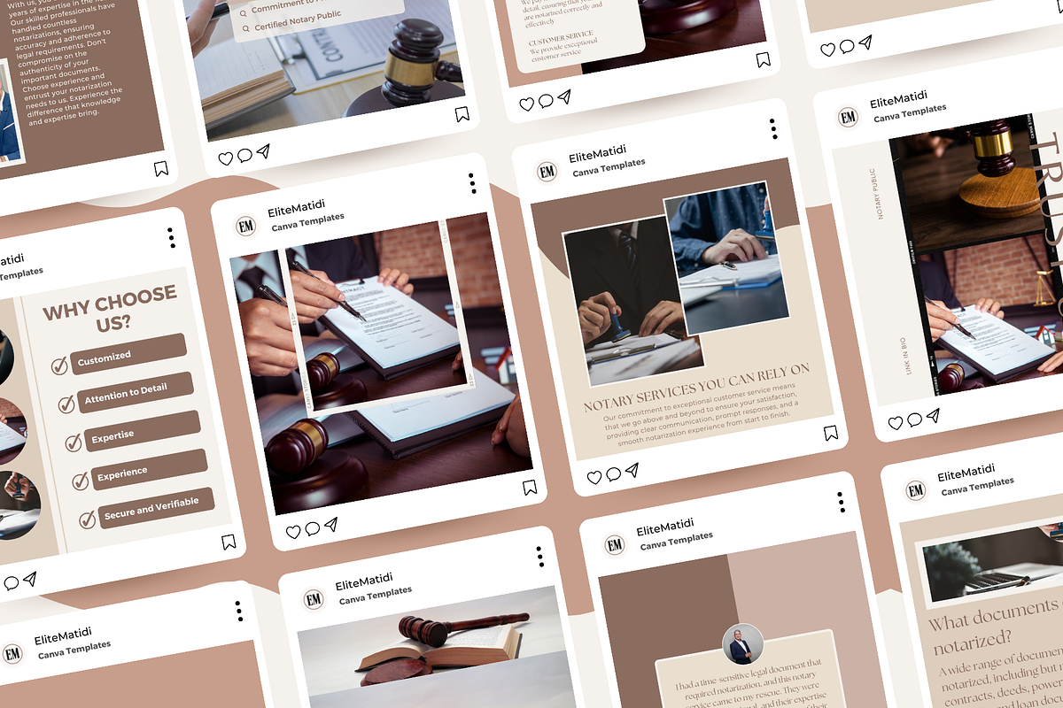 Notary Public Instagram Templates, a Social Media Template by EliteMatidi (Photo 8 of 8)