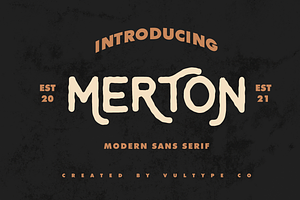 Merton - Vintage Handmade Font