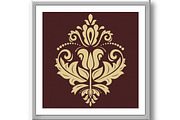 Damask Golden Vector Pattern. Orient, a Decorative Illustration by FineArtStudio (Thumbnail 3 of 3)
