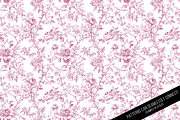 Floral Toile de Jouy Digital Paper, a Pattern Graphic by Chromolume Studio (Thumbnail 8 of 15)