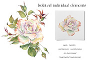 Romantic Watercolor Rose Clipart, a Decorative Illustration by Jeanna Draw (Thumbnail 7 of 17)