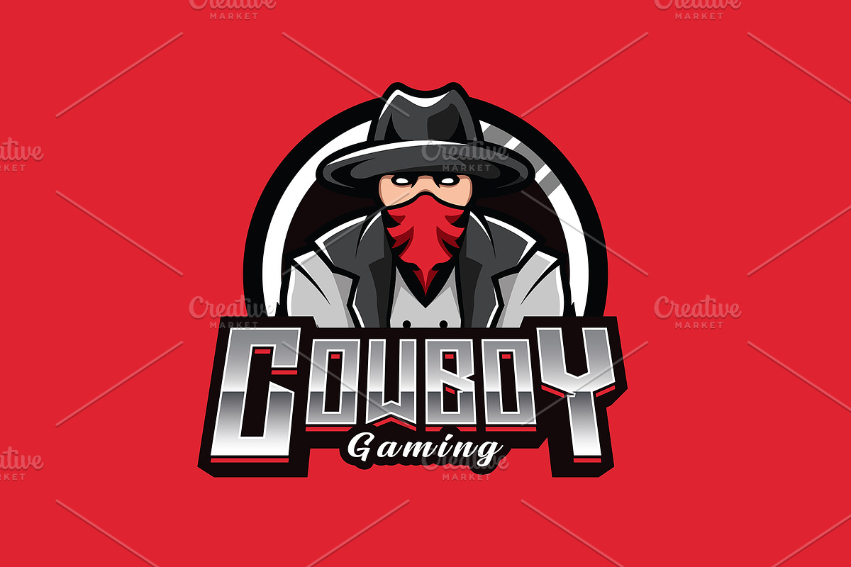 Cowboy Mascot Logo Template, a Branding & Logo Template by HasnainGFX (Photo 2 of 3)