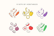 Hand-drawn Doodle Fruits Vegetables, a Food Illustration by Kristina Chistiakova (Thumbnail 3 of 3)