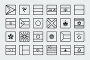 Outline square world flags, a Graphic by Xinh Studio (Thumbnail 3 of 5)