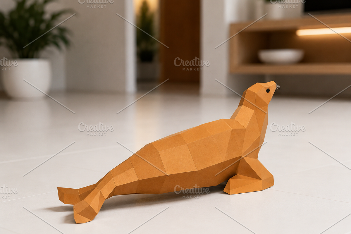 Sea Lion - 3d papercraft, a Card Template by PAPER amaze (Photo 3 of 5)