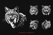 10 Bundle Dark Art Bobcat Lynx Tiger, an Illustration by Morspective (Thumbnail 3 of 7)